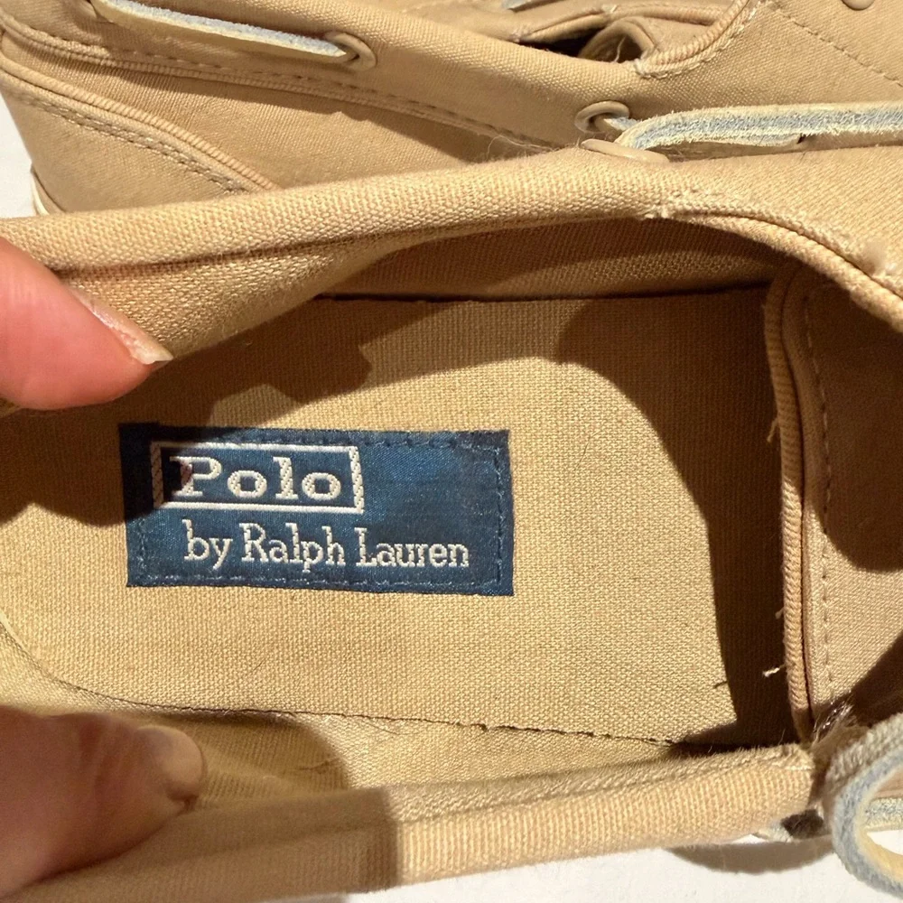 Ralph Lauren sander Tan Boat Shoes size 11D
